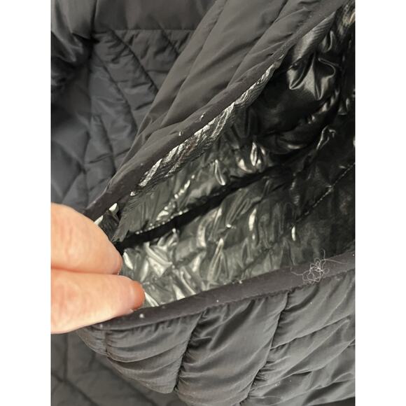 Pajar Women M Black Quilted Ski Puffer Jacket Reflective Hood Outdoor Streetwear - Picture 7 of 10